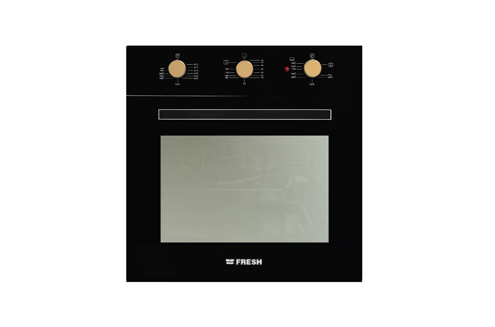 Fresh BuiltIn Gas Oven With Electric Grill, 60 cm, Black GEOFR60CMBG