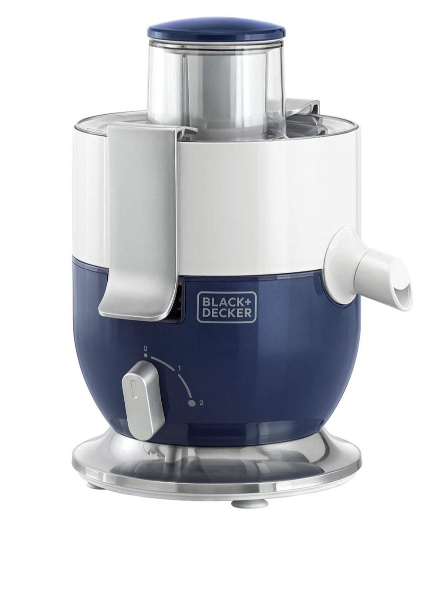 BLACK & DECKER Juice Extractor, 1000 Watt, White / Blue - JE350