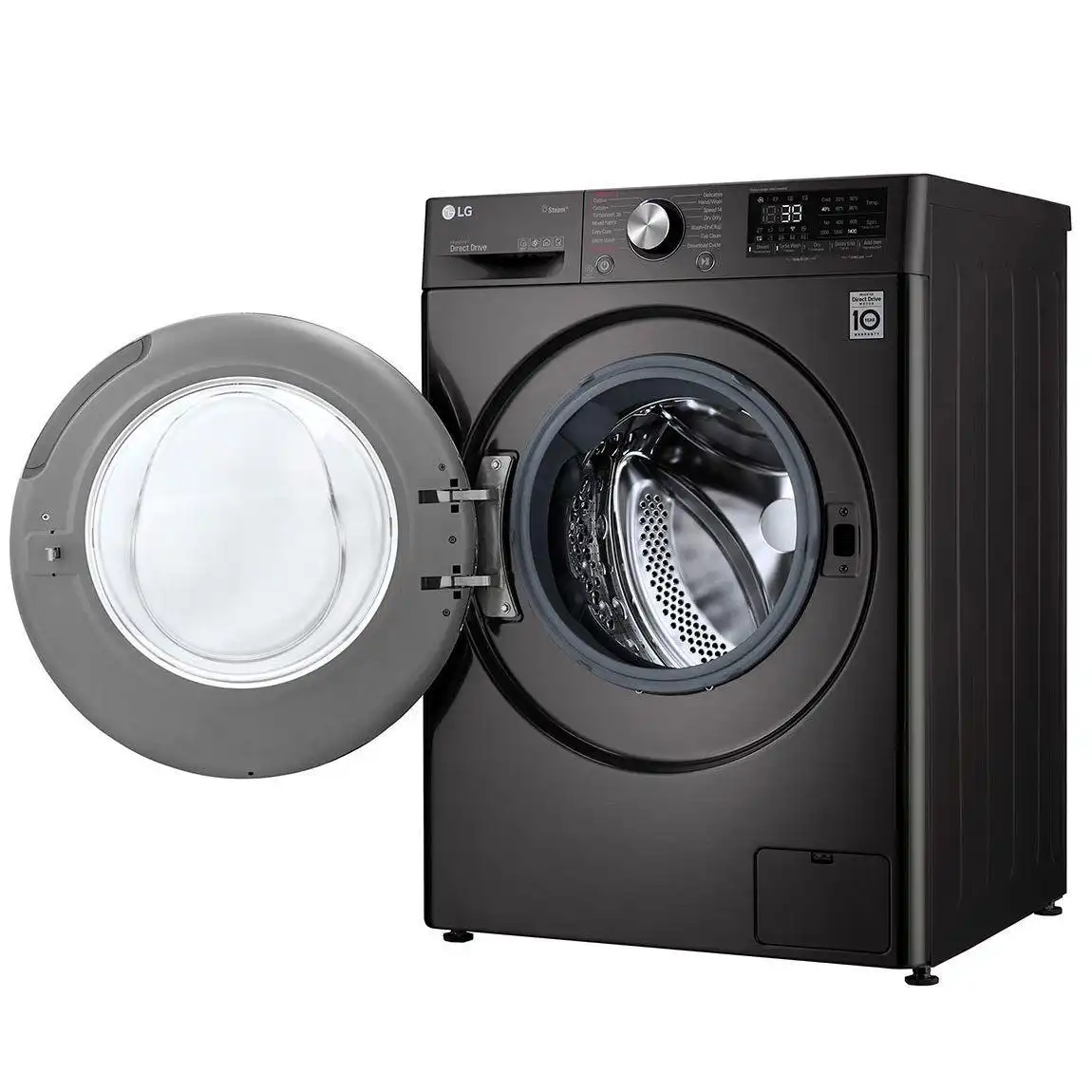 LG WASHING MACHINE 9 KG STEAM WITH 5 KG DRYER 1400 RPM BLACK STEEL F4R5VGG2E