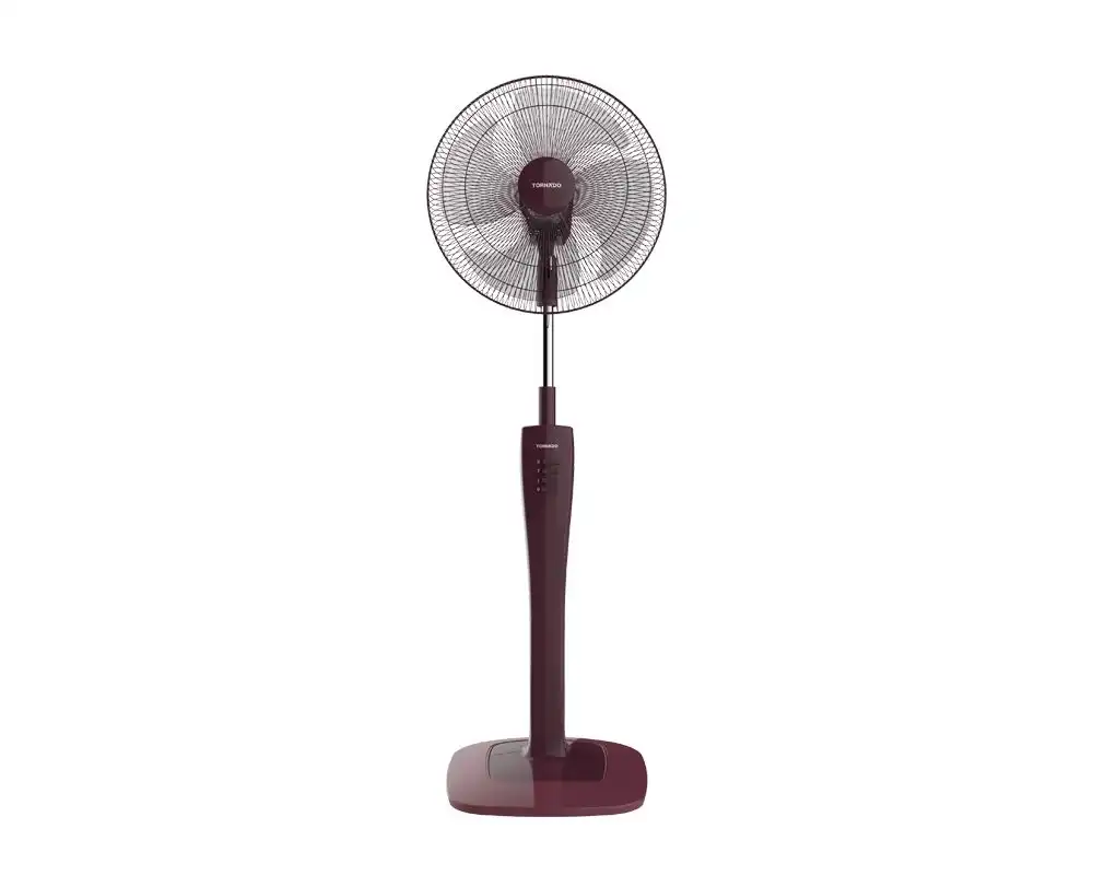 TORNADO Stand Fan 16 Inch, Grey Or Maroon - TSF-74