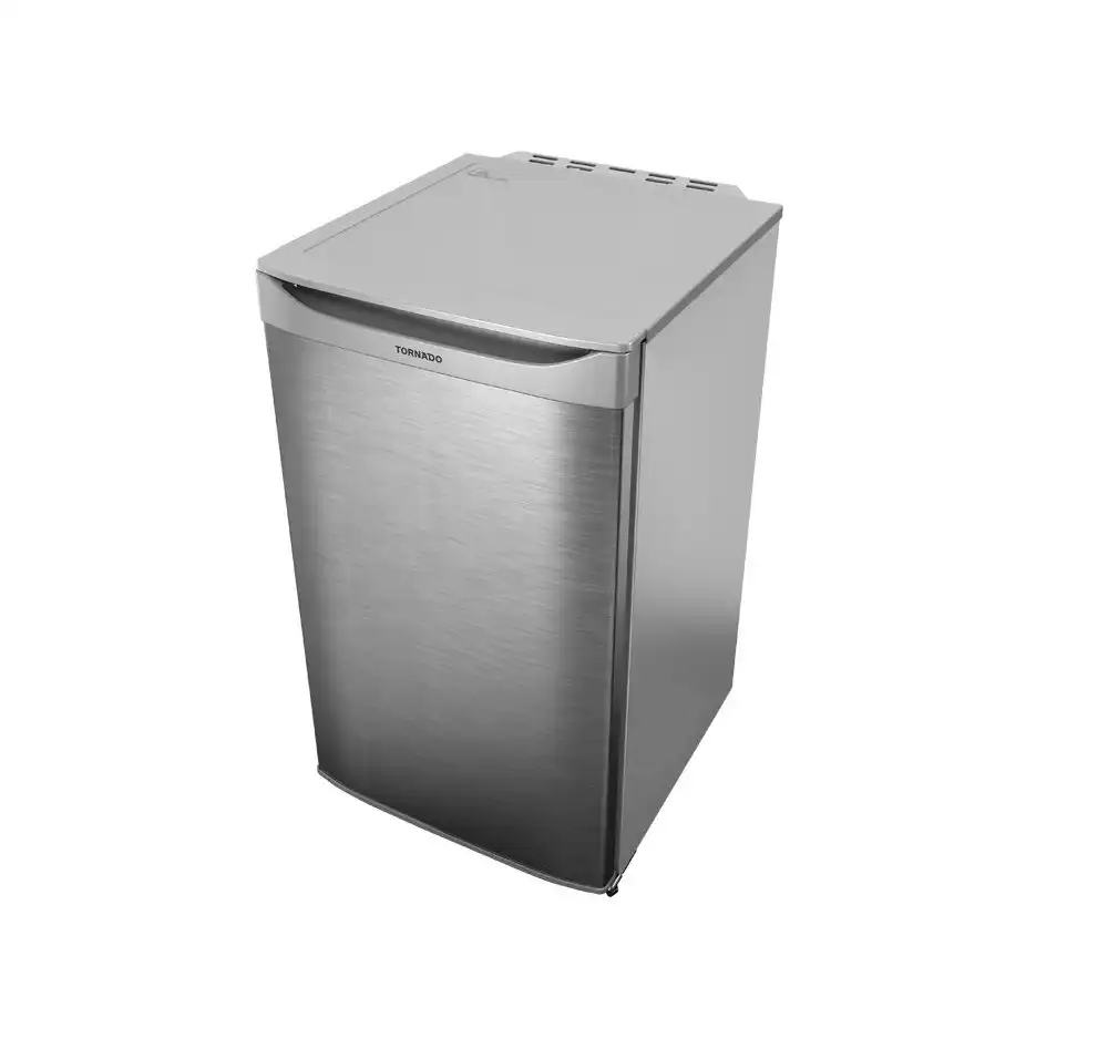 TORNADO Mini Bar Refrigerator Defrost 100 Liter, Silver - MBR-AR100-S
