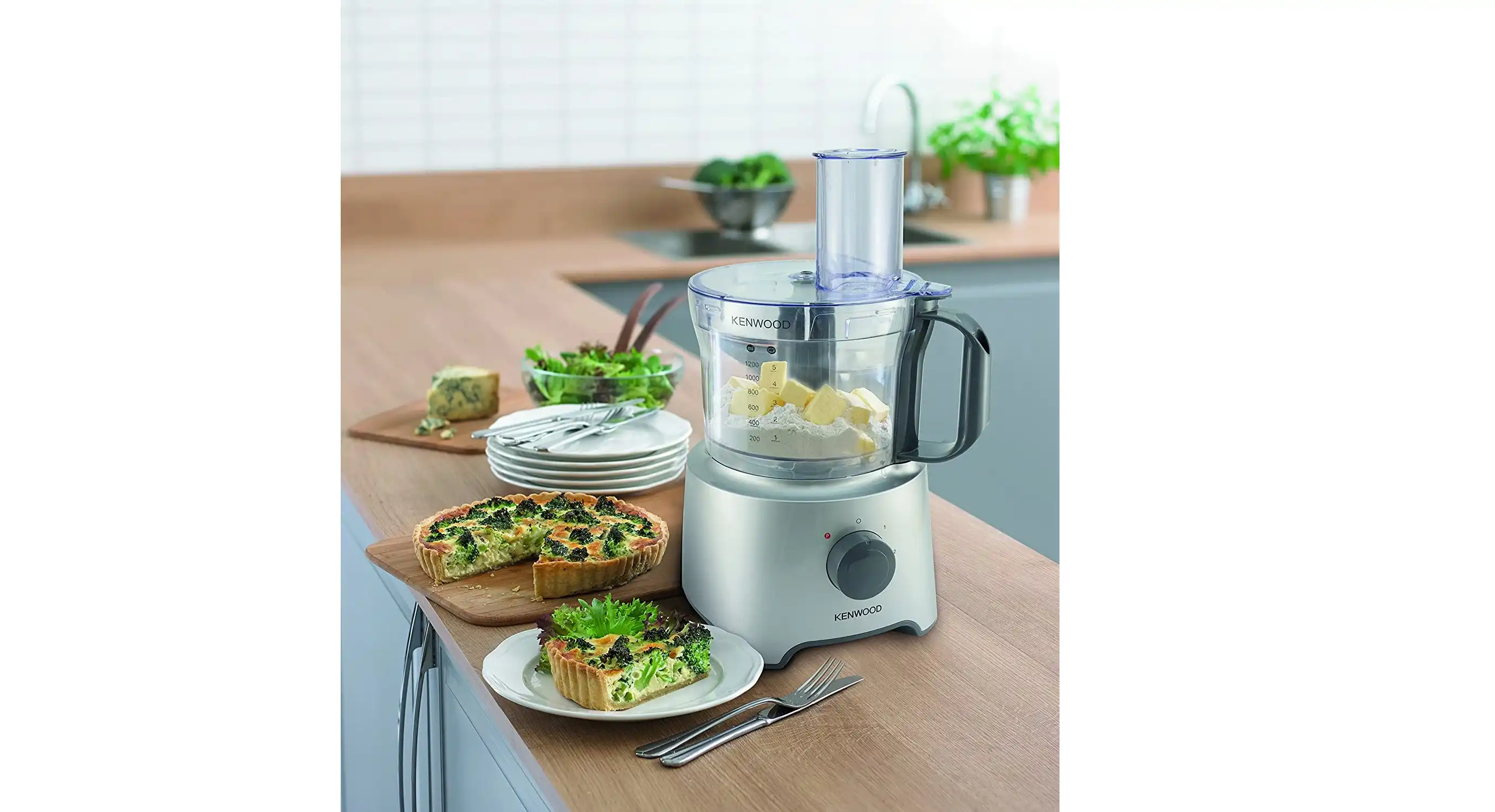 Kenwood Food Processor 800 Watt, Multi function, Silver - FDP301SL