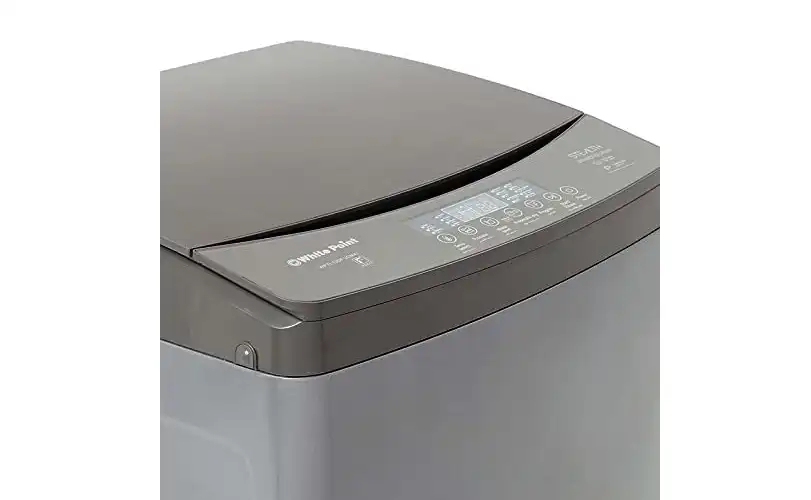 White Point Automatic Washing Machine, Top Loading, 13 kg, Hydraulic Glass Door, Digital Display, Silver - WPTL13DFGCMA