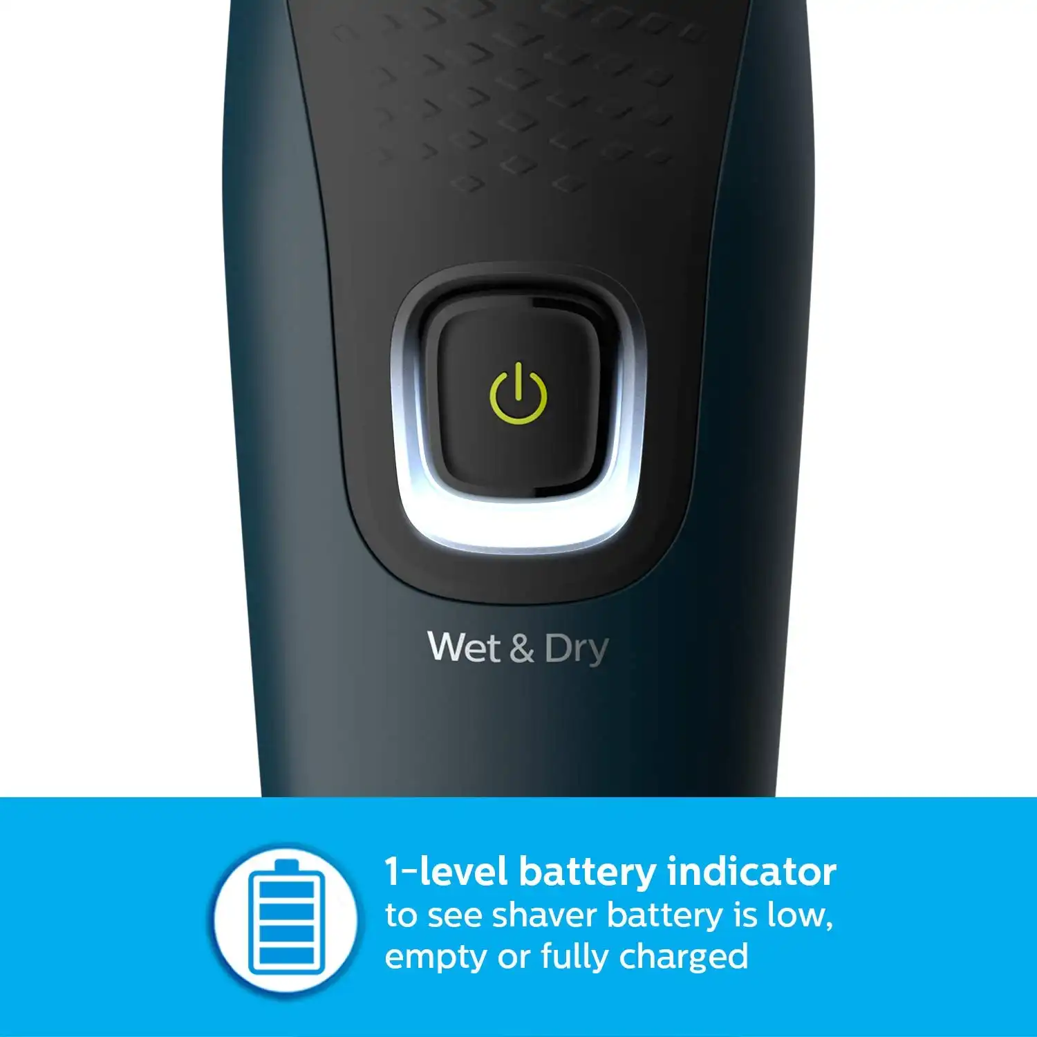 Philips Wet and Dry Electric Shaver, Blue - S1121