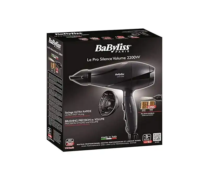 Babyliss Hair Dryer, 2200 Watt, Black - 6613DE