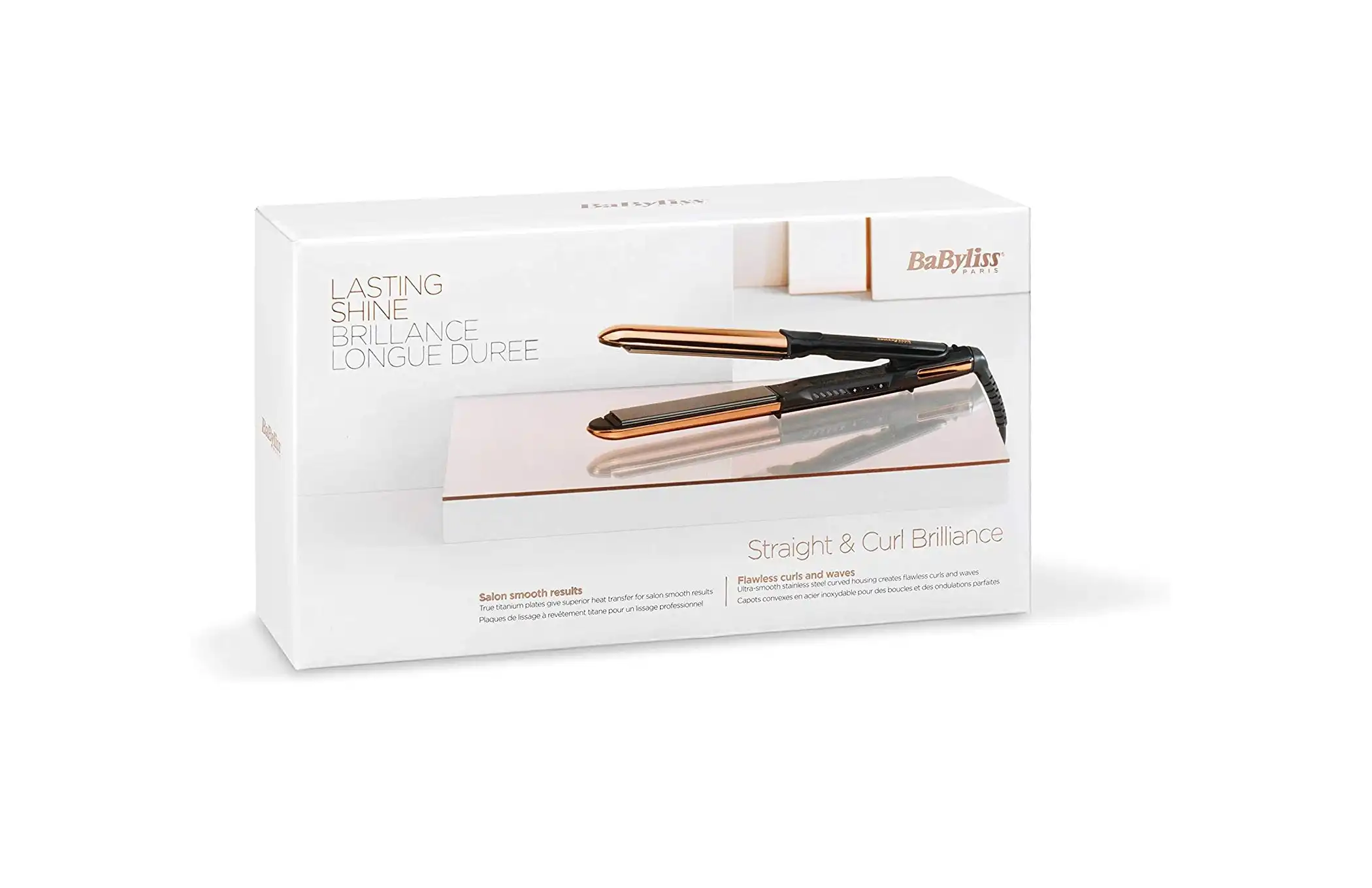 Babyliss Brilliance Hair Straightener, Black / Gold - ST482E