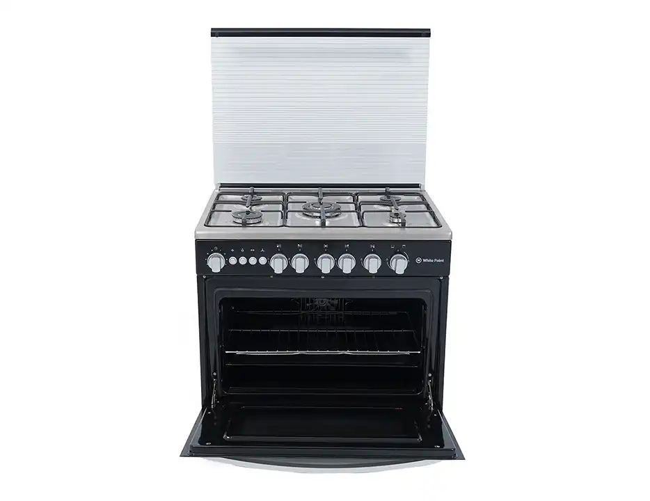 White Point Gas Cooker 5 Burners, 80x60 cm,  Silver / Black  - WPGC8060BXTFSAN
