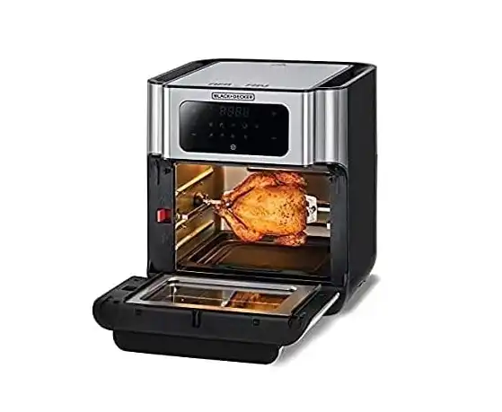 Black & Decker Air Fryer 1500 Watt, 12 liter ovean, Black - Aof100-B5 ( International Warranty )