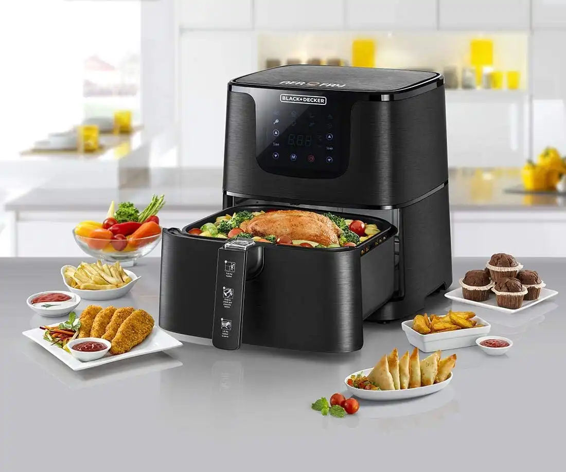 Black & Decker Digital Air Fryer, 4.3 Liters, Black - AF700 International warranty