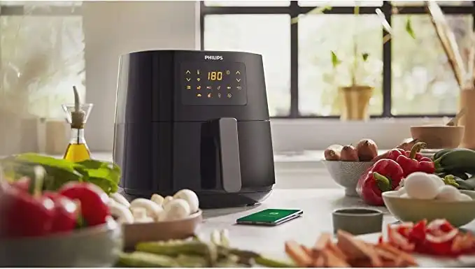 Philips Airfryer Essential XL Connected Digital Air Fryer, 6.2 Liter - Black - HD9280-91