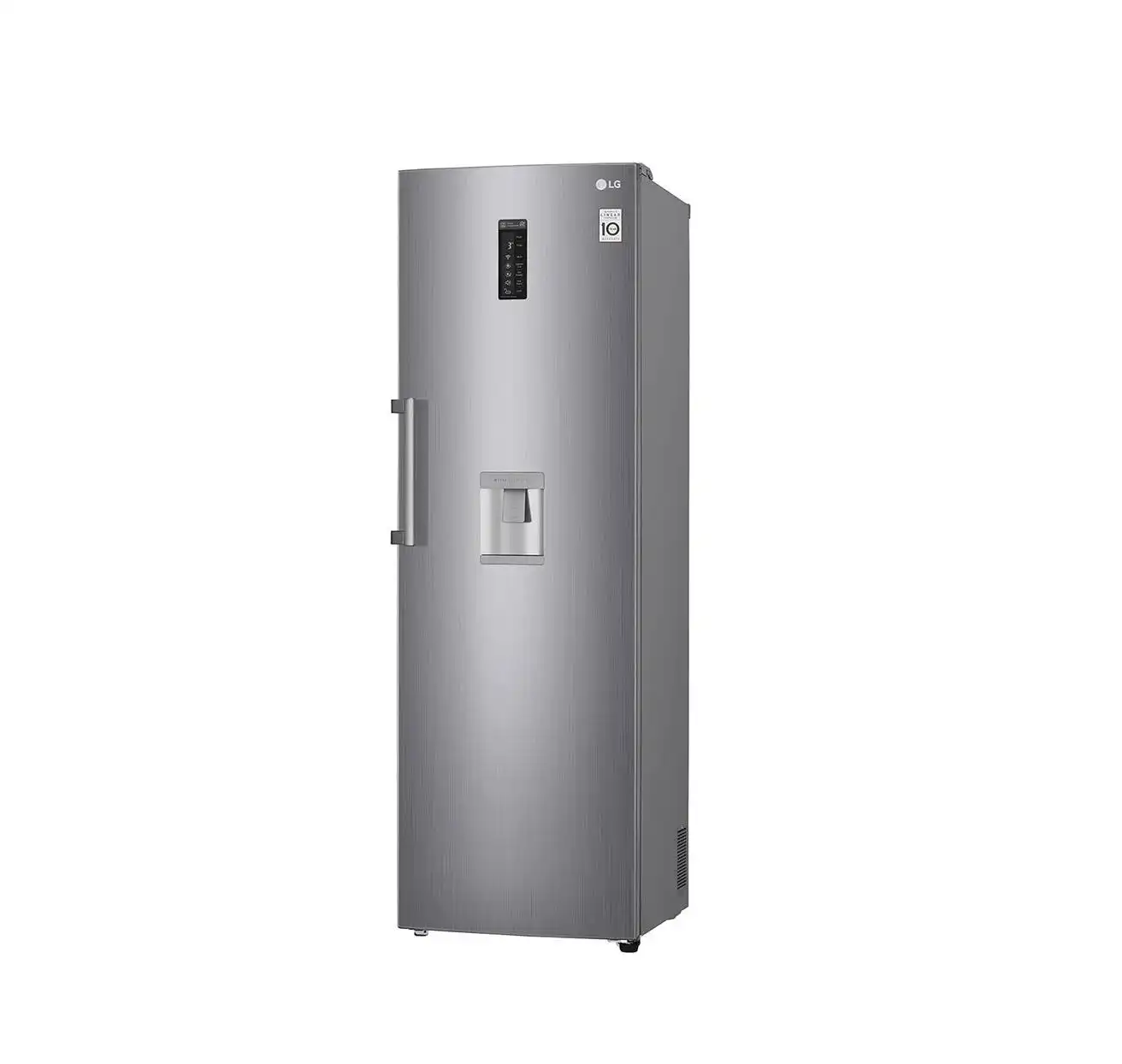 LG Refrigerator Stainless Steel Digital With Dispenser 384 Liter LINEAR INVERTER COMPRESSOR Twins, Silver - GC-F411ELDM