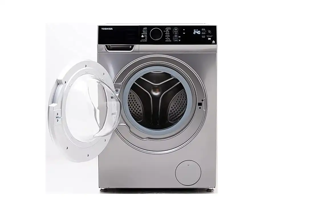 Toshiba Front Load Automatic Washing Machine, 9 KG, Inverter Motor, Silver - TW-BJ100M4E(SK)