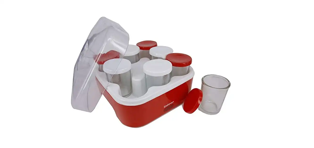 Zahran Yogurt Maker, 8 Jars, 25 Watt, Red / White - YG6003EG
