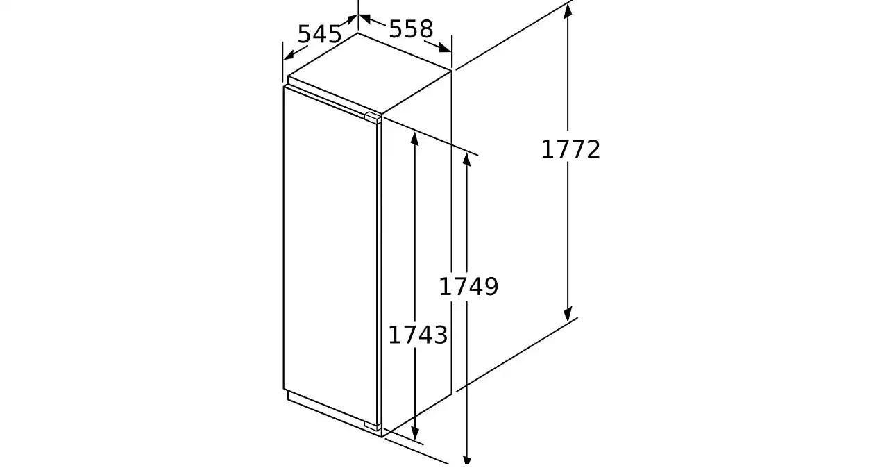 Bosch Series 6 Built-in Refrigerator, No Frost, 319 Liter - KIR81AF30U