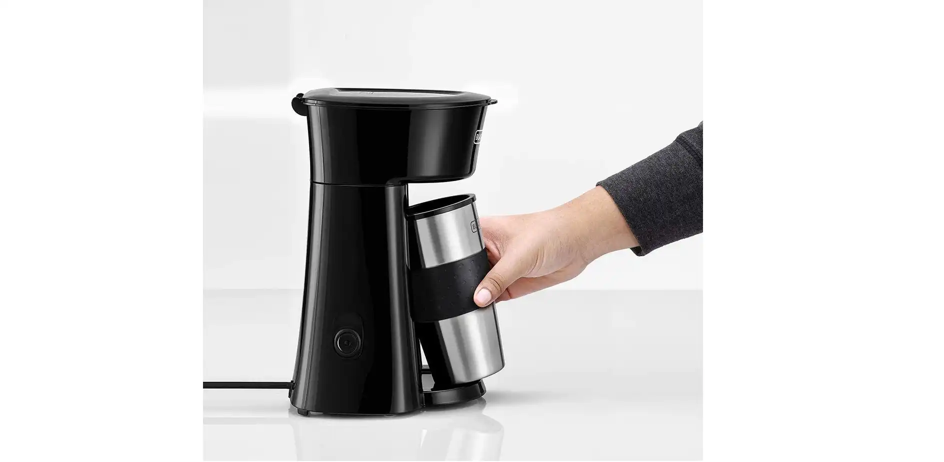 Black+Decker Coffee Machine + Travel Mug, 650 W, Black - DCT10-B5