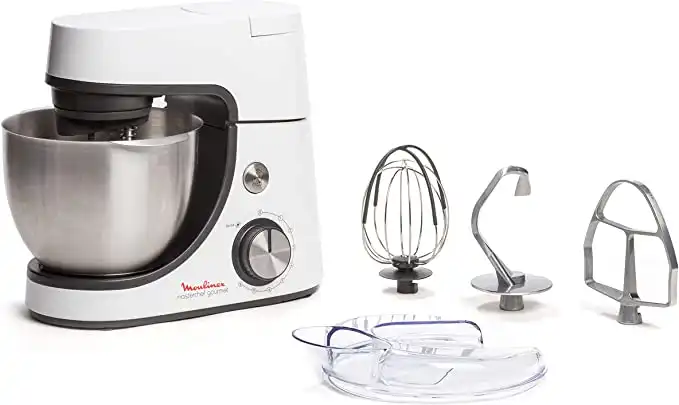 Moulinex Masterchef Gourmet Kitchen Machine, 4.6 L, 1100 W, White - QA510110