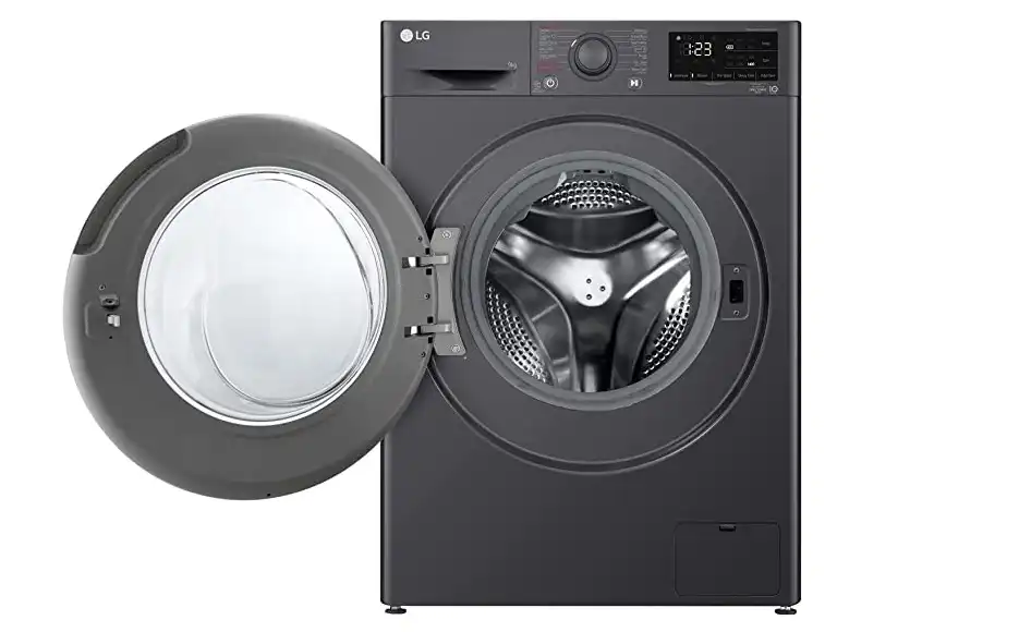 غسالة ملابس اوتوماتيك ال جي فيفاتشي تحميل امامي، 8 كجم، أسود - F4R3TYG6J