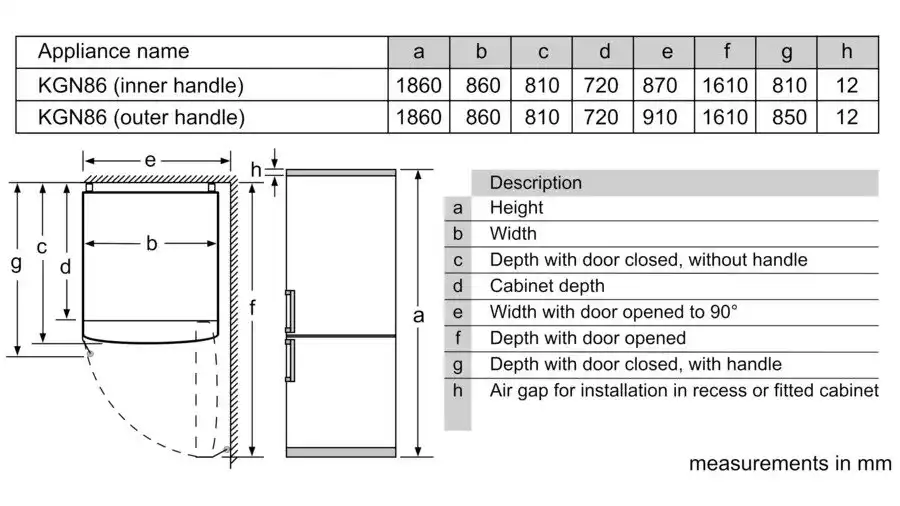 ثلاجة سيريس 6 بوش، فريزر في الأسفل، نوفروست، 631 لتر، ستانلس ستيل - KGN86CI3E8