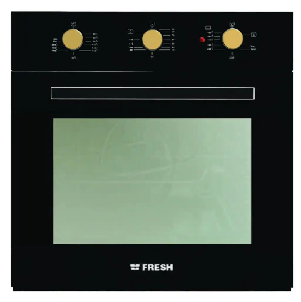Fresh Built-In Gas Oven With Electric Grill, 60 cm, Black - GEOFR60CMBG CODE 500009636