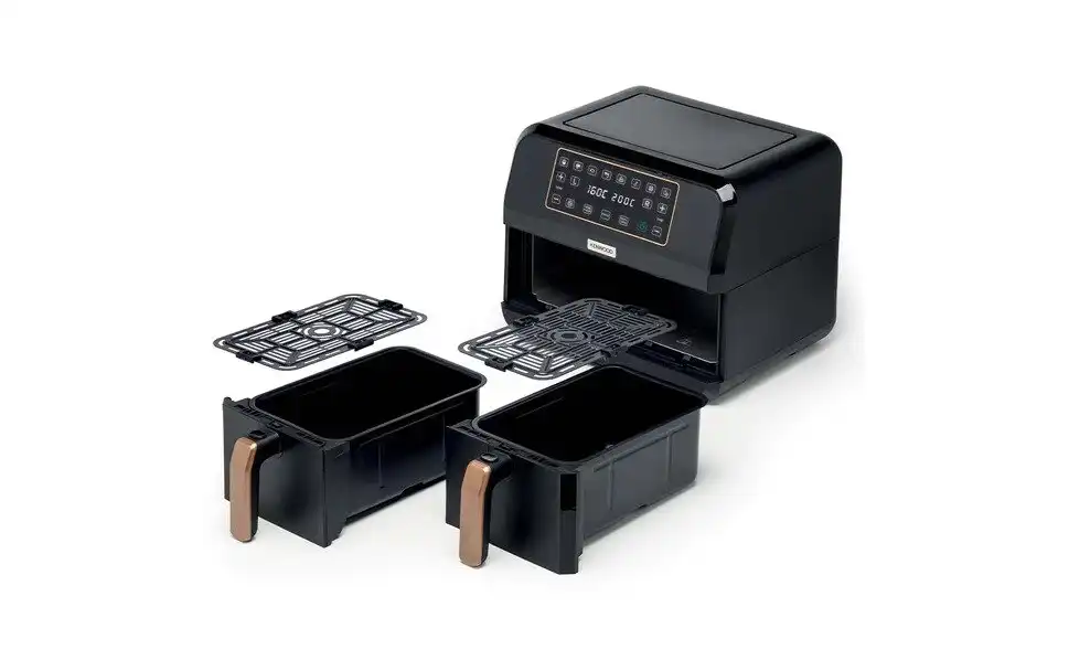 Kenwood Air Fryer Without Oil, 1700 Watt, 4 Liters, Digital Display, Black - HFP70.000MB