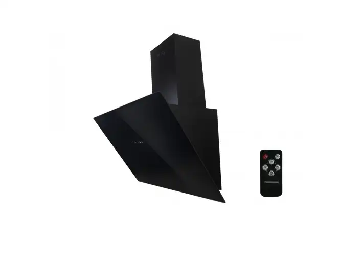 purity Decorative Hood, 3 Speeds, Remote control, 90 cm, Black - FLOW BL