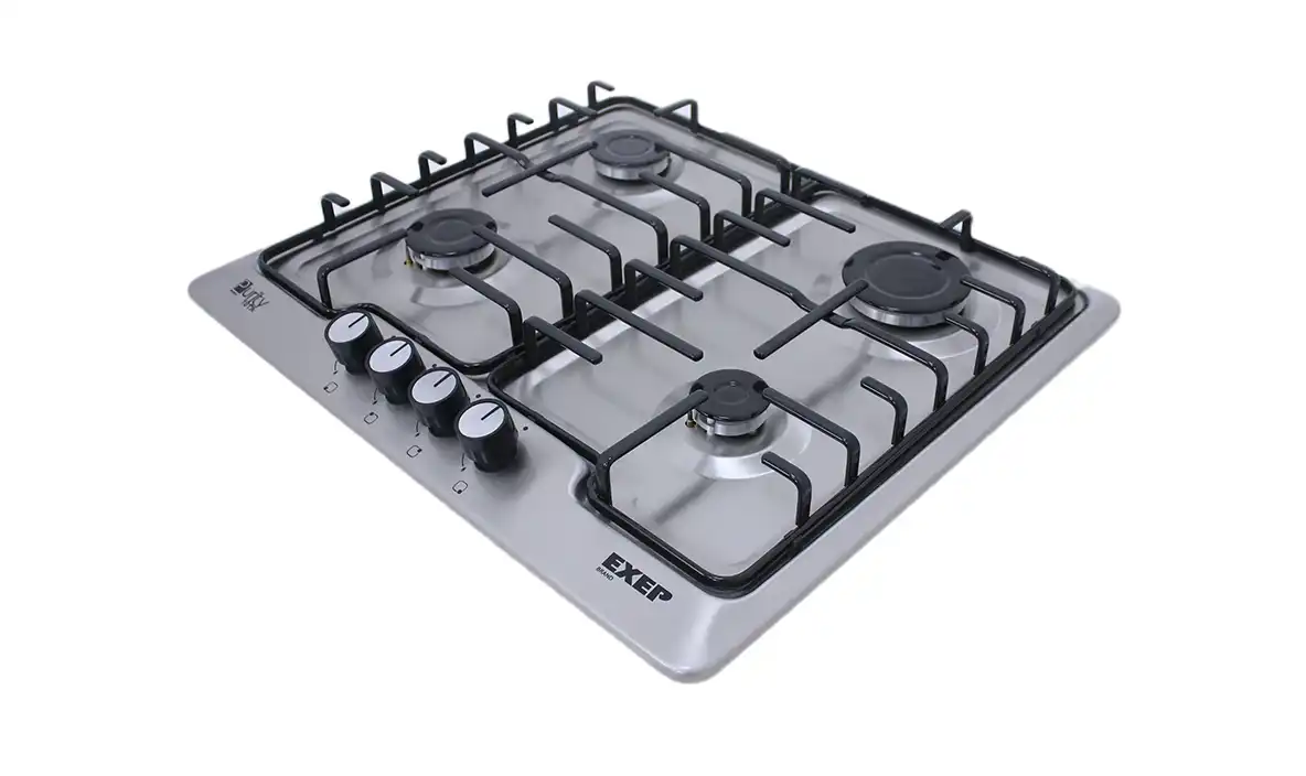 purity Gas Hob, 4 Burners, Heavy Duty, 60 Cm, Silver - HPT604S