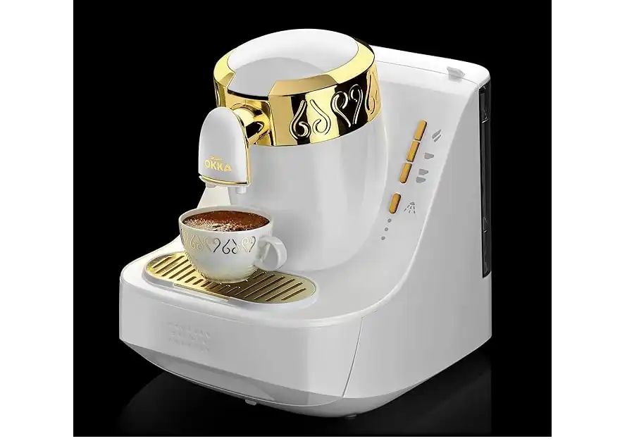 Arzum Okka Turkish Coffee Maker, 710 Watt, White / Gold, OK008B