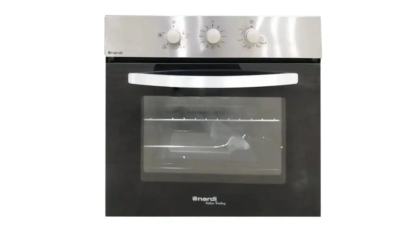 Bundle of Nardi Built-in Hob, 4 Gas Burners, 60 cm, Stainless - VG 40 AVX + Built-In Oven, Gas, 67 Liters, 2 Fans, 60 cm, Black - FGX08XN