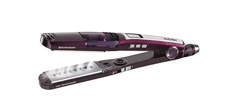 Babyliss Steam Hair Straightener, 230°, Ion Technology, Purple - ST396ALE