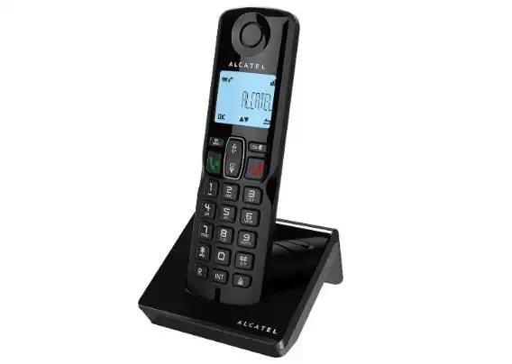 تليفون أرضي لاسلكي ألكاتيل ، شاشة ديجيتال، أسود - S250