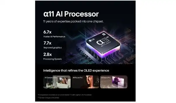 تلفزيون ال جي OLED evo G4، سمارت، 77 بوصة، 4K، برسيفر داخلي مع ريموت ماجيك، OLED77G46LA - 2024