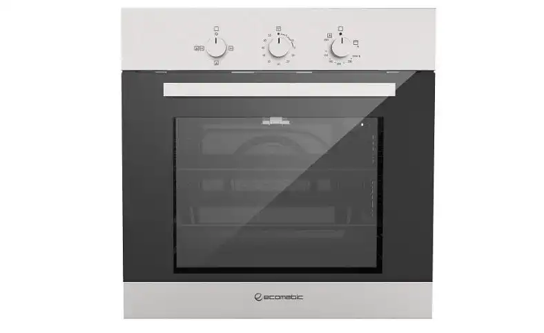 Ecomatic Built-In Hob, 4 Burners, 60 cm, Stainless Steel - S603BC + Built-In Oven, Gas With Grill, 67 Liters, Fan, 60 cm, Stainless / Black - G6404T