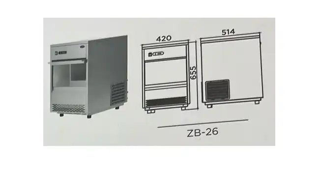 Carrier Ice Maker, 26 KG/H, Silver - ZB-26