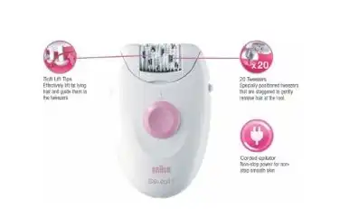 Braun Silk-epil 1 Epilator, White - SE 1170