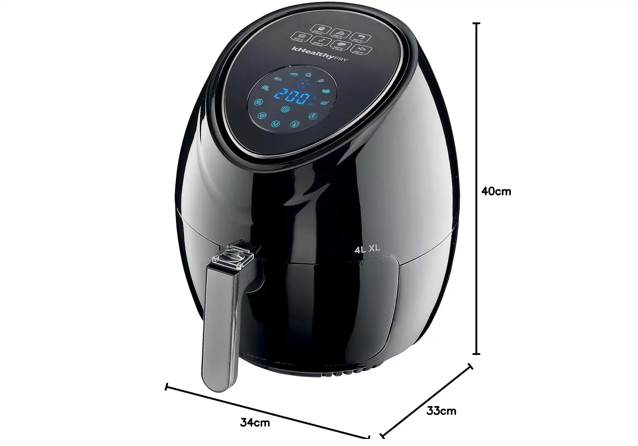 Kenwood Air Fryer, 1500 Watt, 4 Liters, Black - HFP31 - international warranty