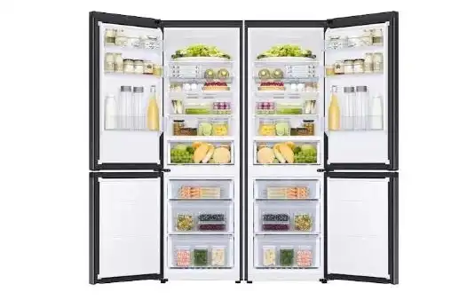 Samsung Twins Refrigerator, No Frost, 710 Liters, Bottom Freezer, Black - RB34C672EB1/MR TWINS