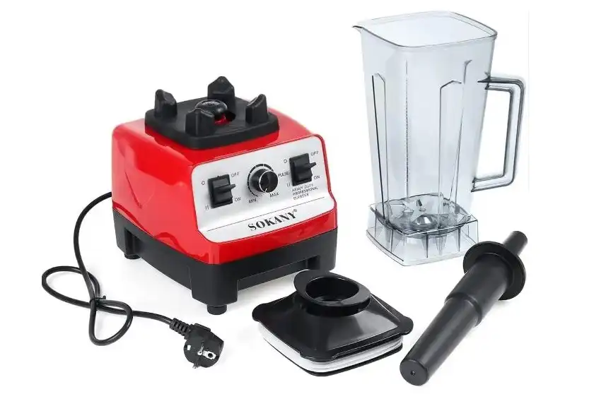 Sokany Blender with Grinder and Chopper, 4500 -Watt, 2 liter, Black / Red - SK-444