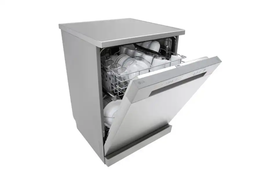 LG Dishwasher, Smart ThinQ™, Inverter Direct Drive, 14 Place Settings, 60 cm, Platinum Silver, International Warranty - DFC612FV