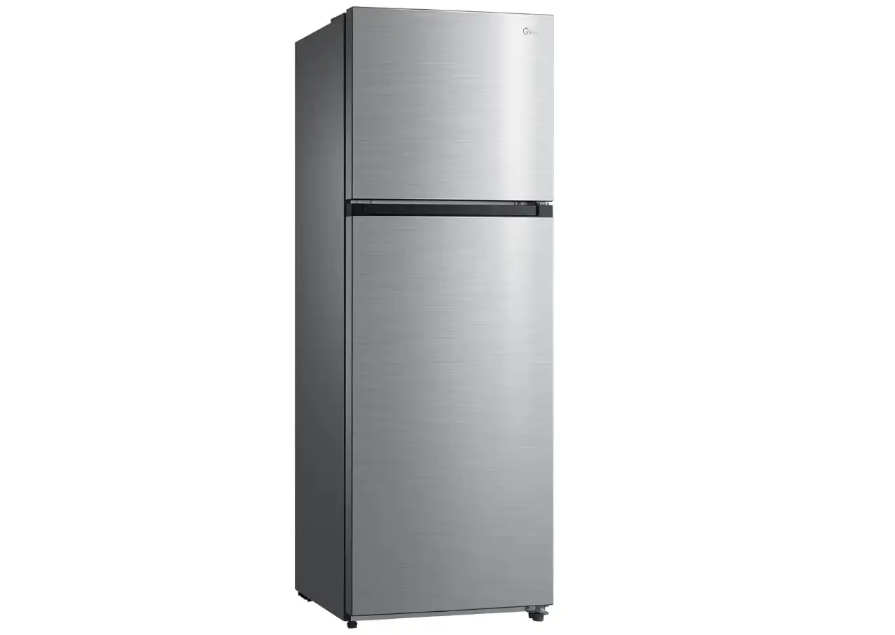 Midea Refrigerator, No Frost, 338 Liters, 2 Doors, Fixed Compressor, Pro Steel - MDRT489MTN46