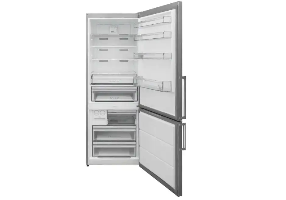 Kelvinator Combi Refrigerator, Two Doors, Bottom Freezer, 481 Liters, Digital, Stainless steel - KTM483TSE - Stainless steel