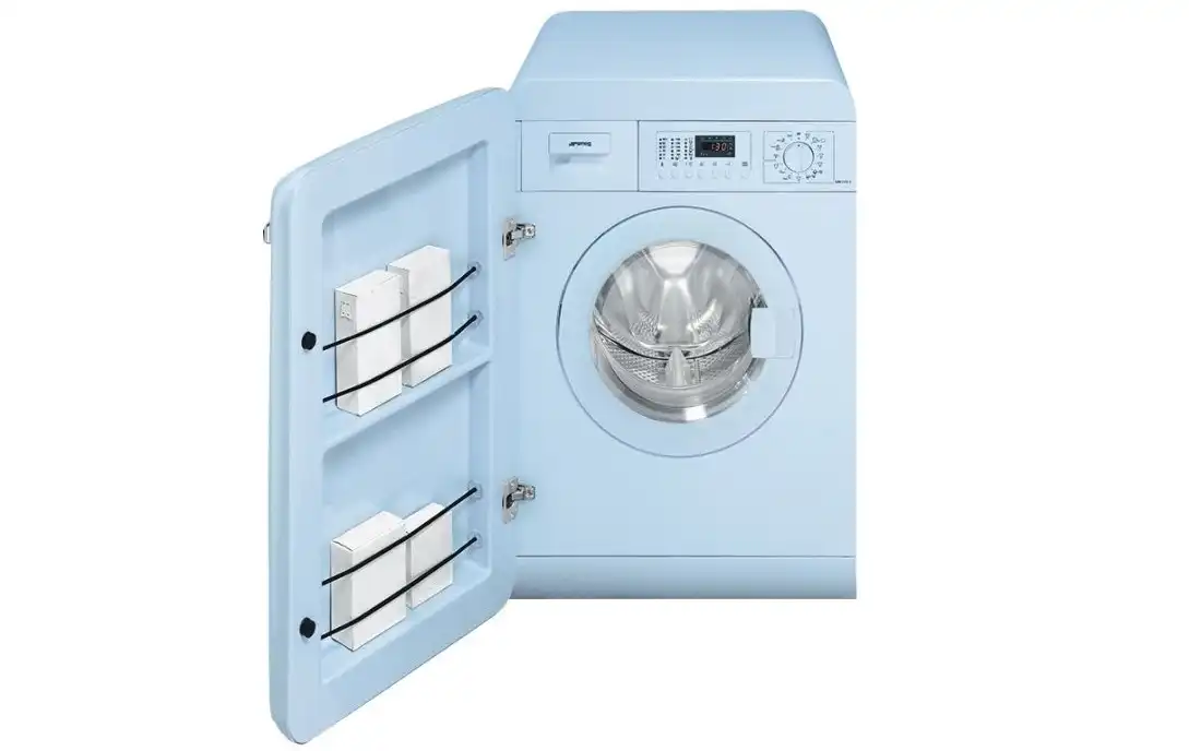 Smeg 50's Style Front Loading Washing Machine with Door, 7 Kg, 60 cm, Blue - LBB14PB-2