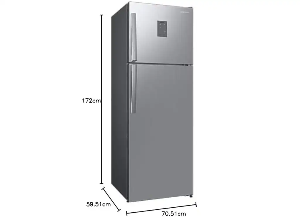 Samsung Refrigerator, No frost, 305 liters, Digital screen, Stainless - RT30A3300SA/MR