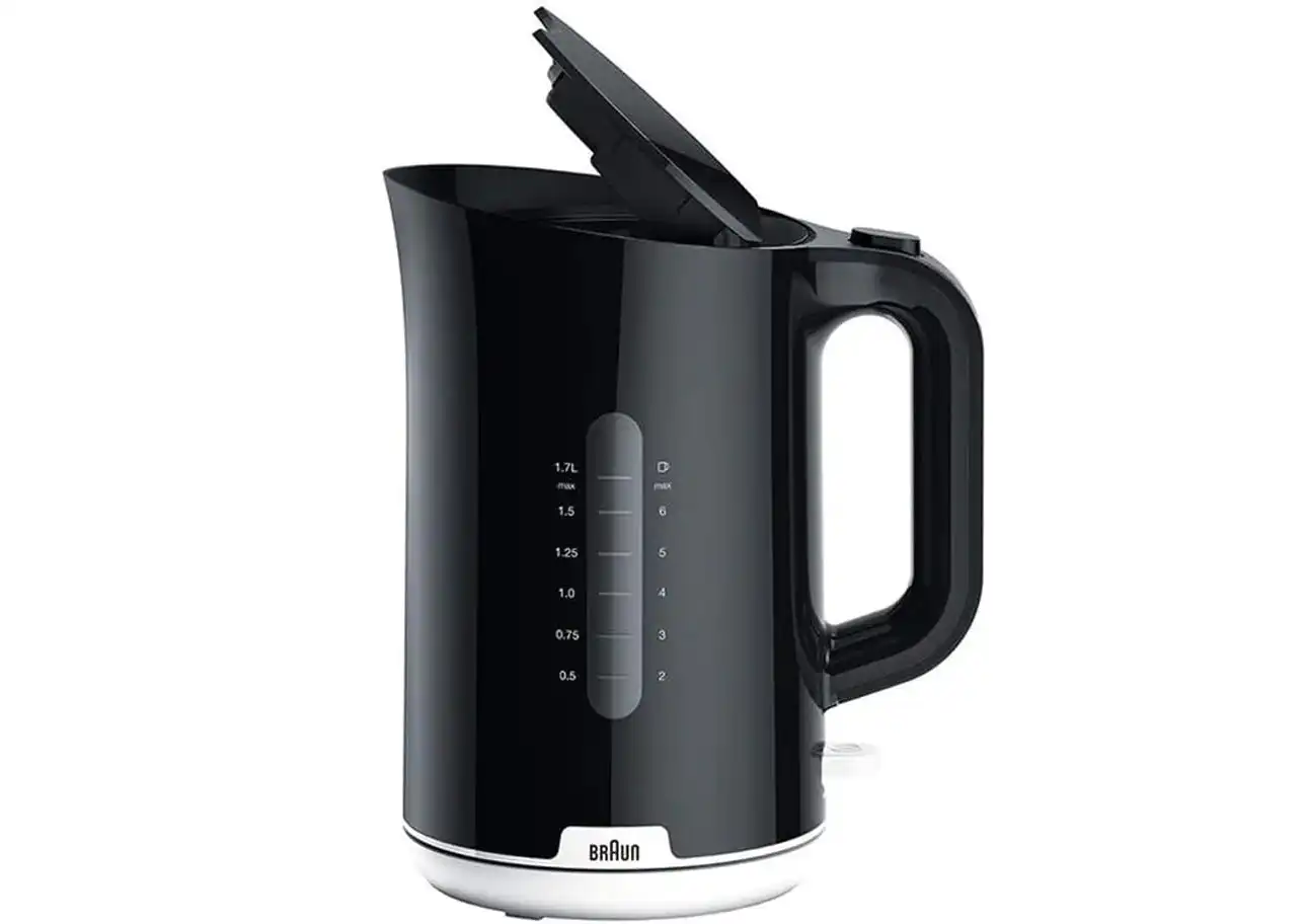 Braun Electric Water Kettle, 1.7 Liters, 2200 Watt, Black - WK1100BK