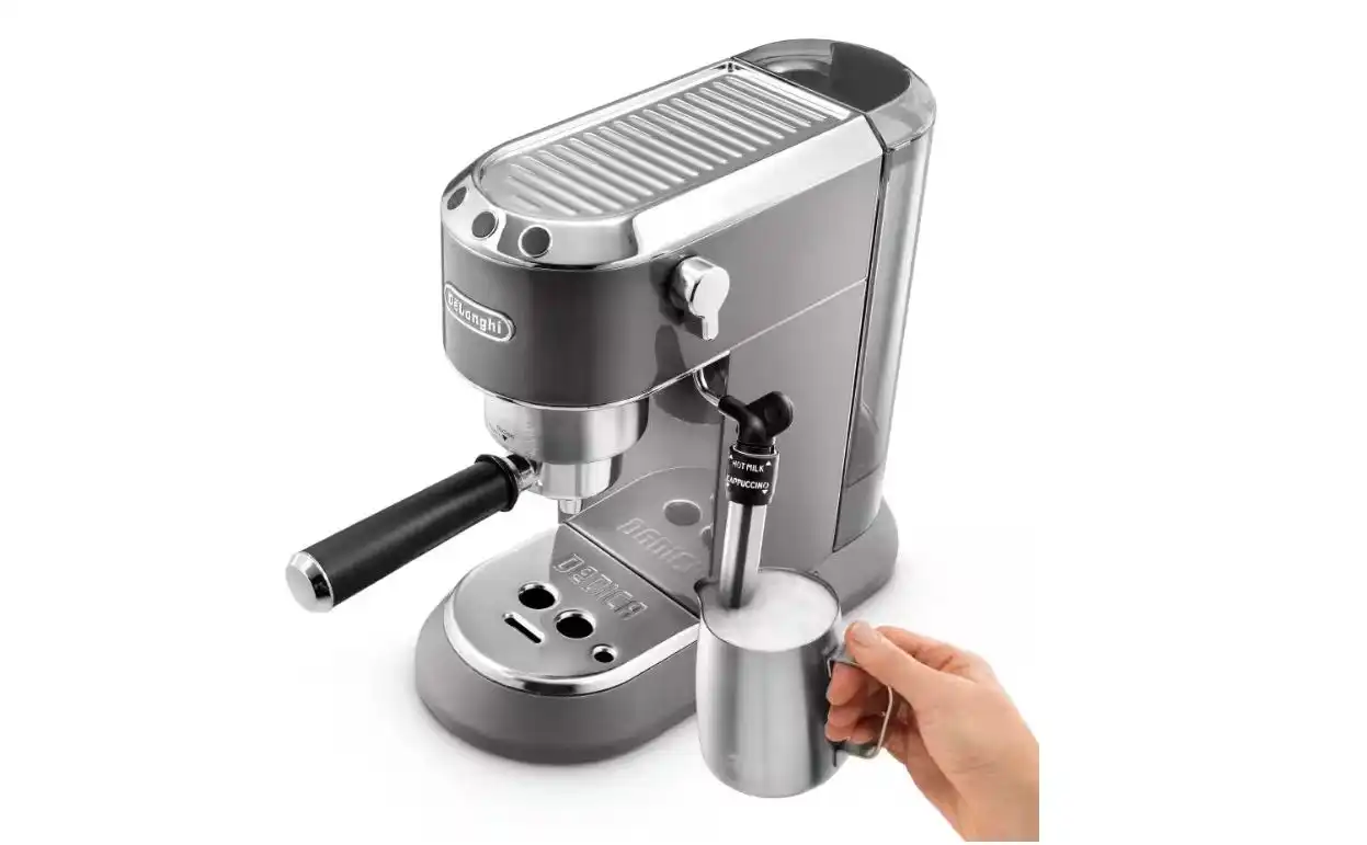 Delonghi Dedica Metallics Coffee Machine, 1.1 Liters, 1300 Watt, Grey - EC785.GY
