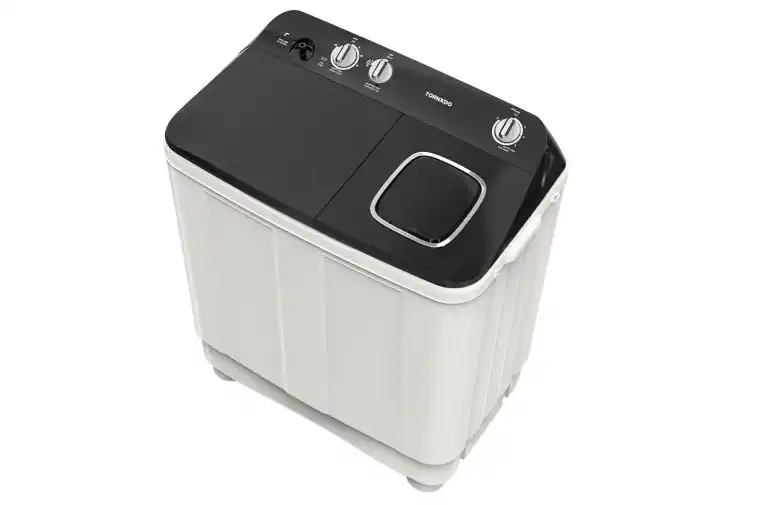 TORNADO Washing Machine Half Auto 12 Kg Pump White x Black TMH-HS12CP(WK)