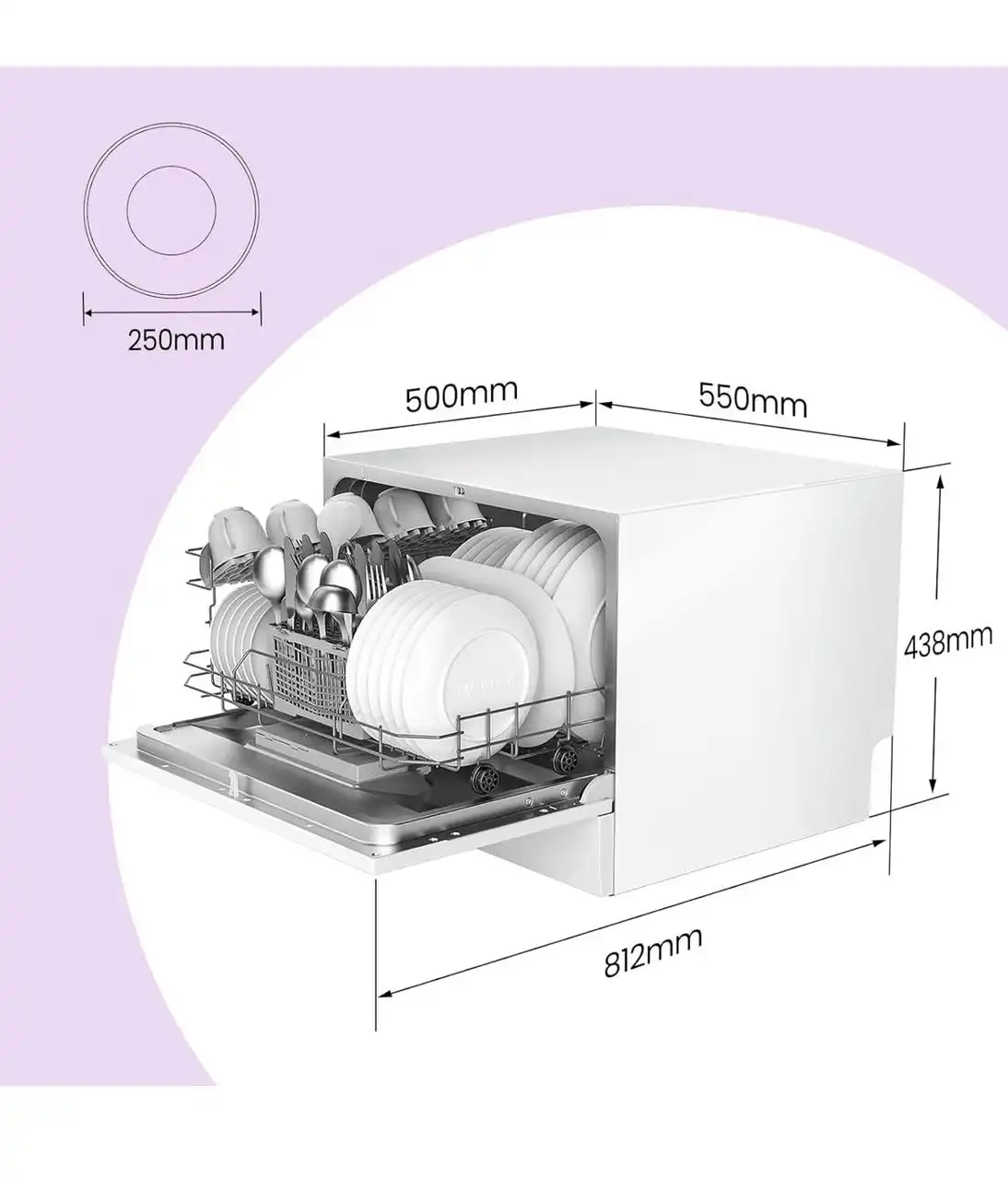 Kelvinator Freestanding Digital Dishwasher, 6 Place Settings, 60 cm, Silver- KDW6-3602E Silver