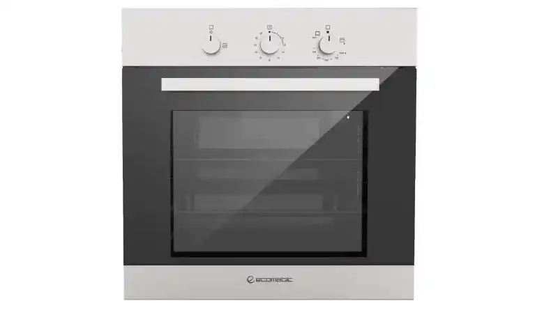 Ecomatic Bundel of Built In Hob, 5 Burner, 90 cm, Stainless Steel - S903B + Gas oven with Grill, 64 Liters, 60 cm, Black / Stainless - G6403B