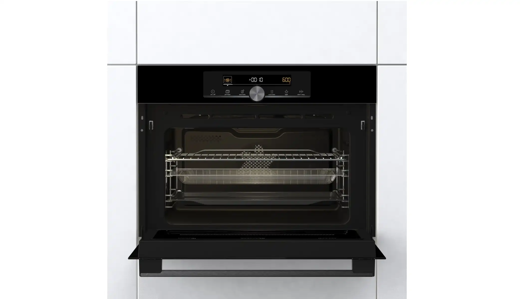 Gorenje Built In Compact Microwave Oven,  50 Liter, 60 cm, Black - BCM4547A10BG
