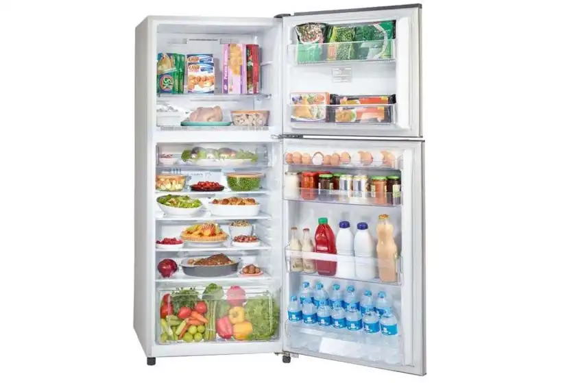 TOSHIBA Refrigerator, 355 Liter, Silver Circular handle - GR-EF40P-J-SL