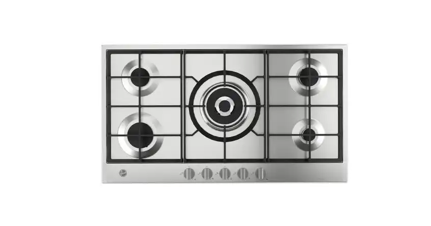 Bundle of Hoover Built-in, Hob 5 gas burners, 90 cm, silver - HVG94K3X EGY + built-in gas oven, 70 liters, 60 cm, stainless steel / black - HOU611G6-EGY